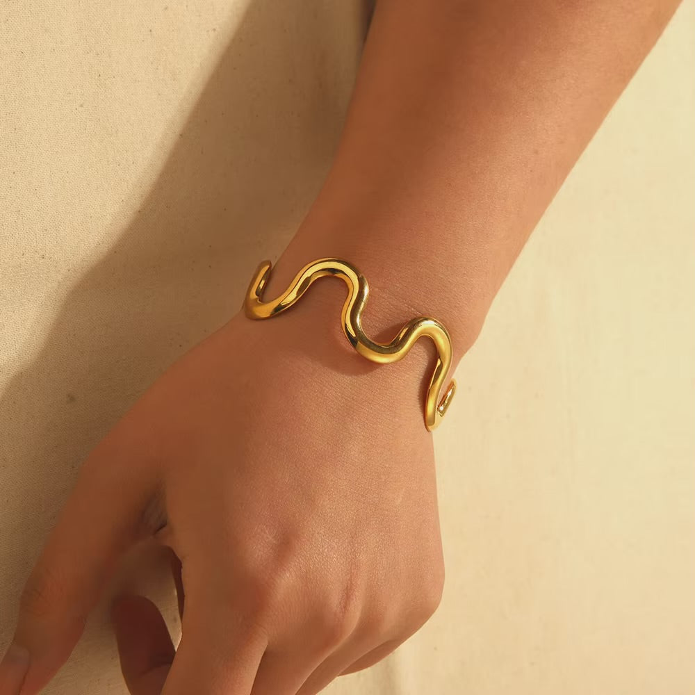 Barbara Solid Gold Band ( Adjustable)