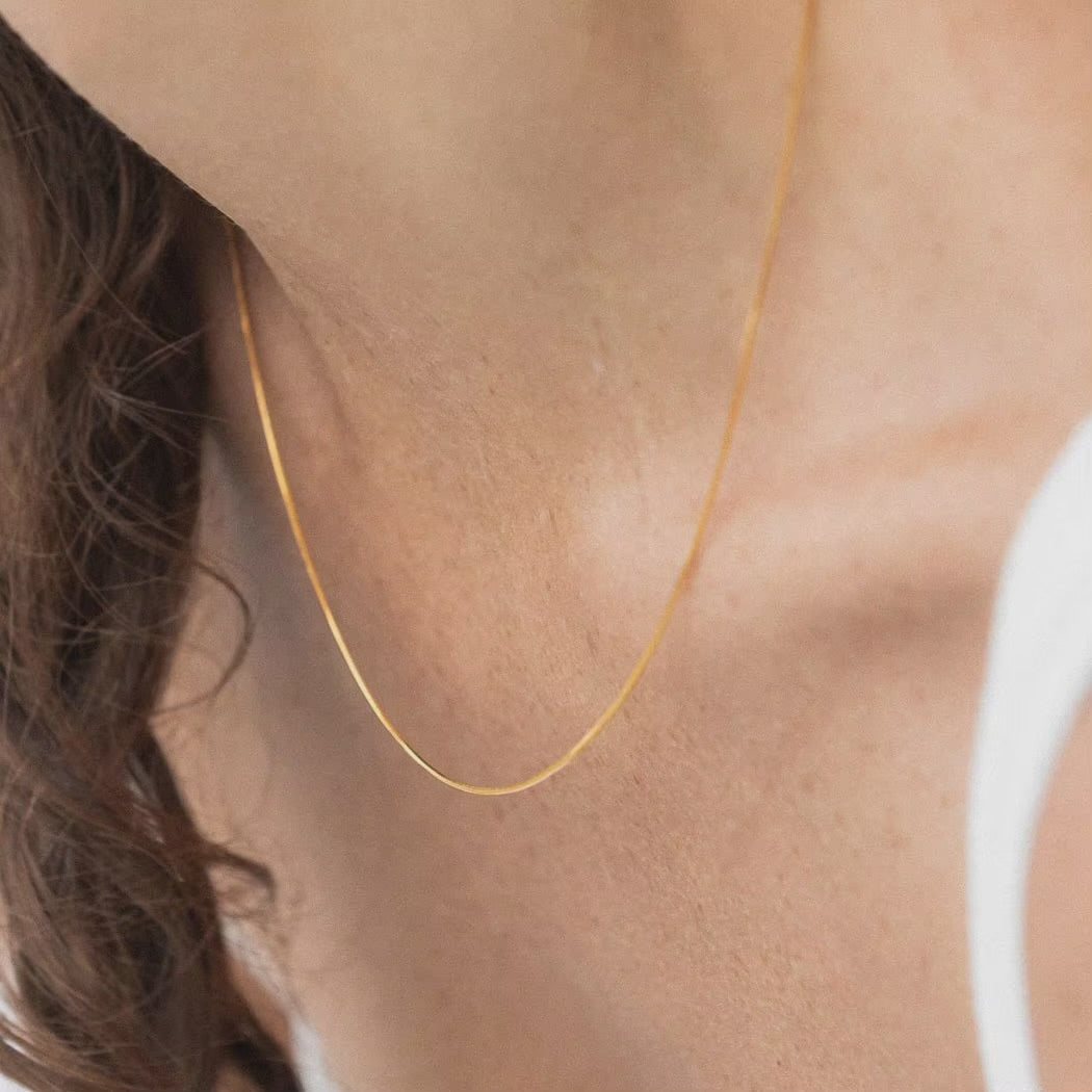Skinny Solid Gold Chain
