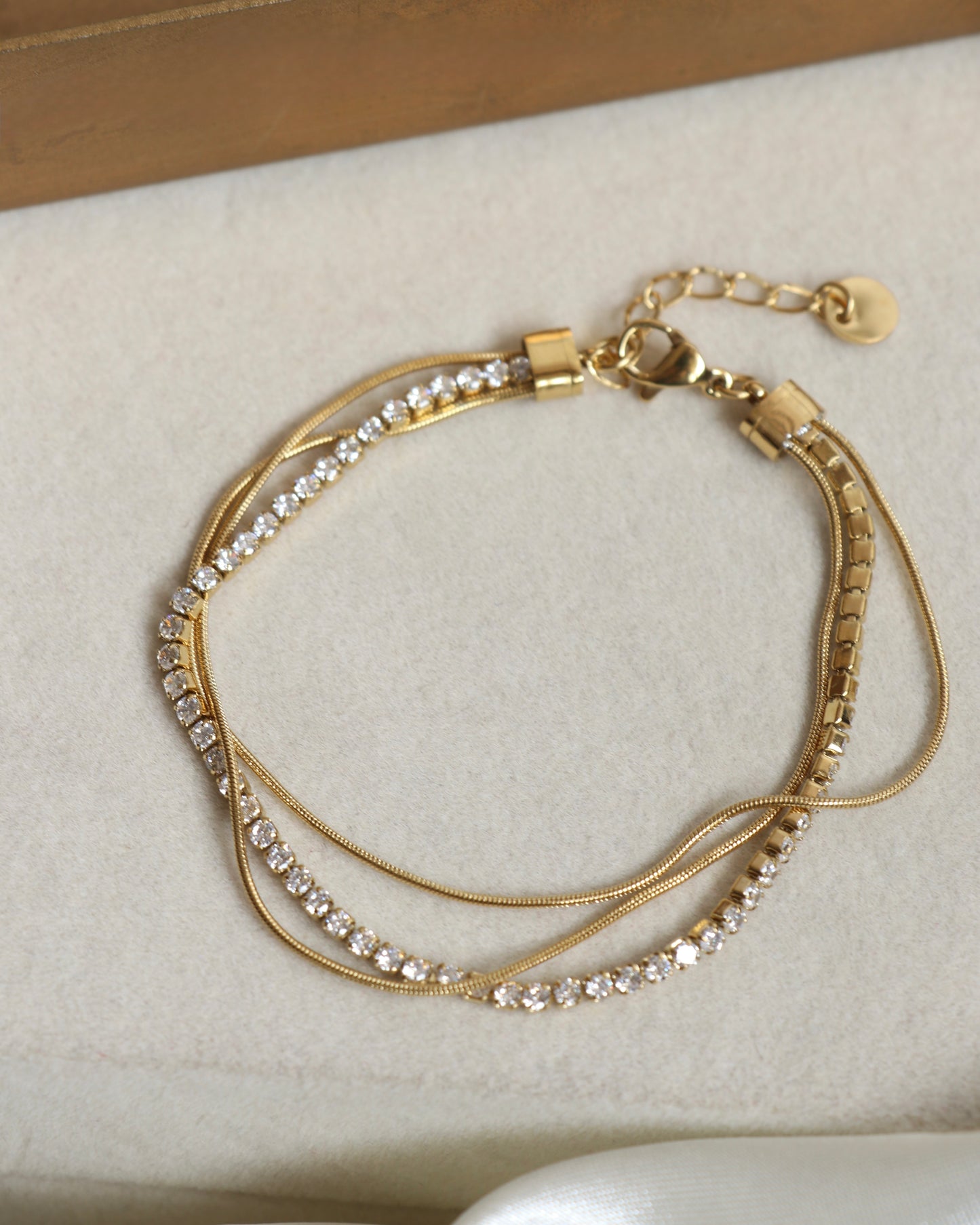 Juliet Zirconia Triple Layered Bracelet