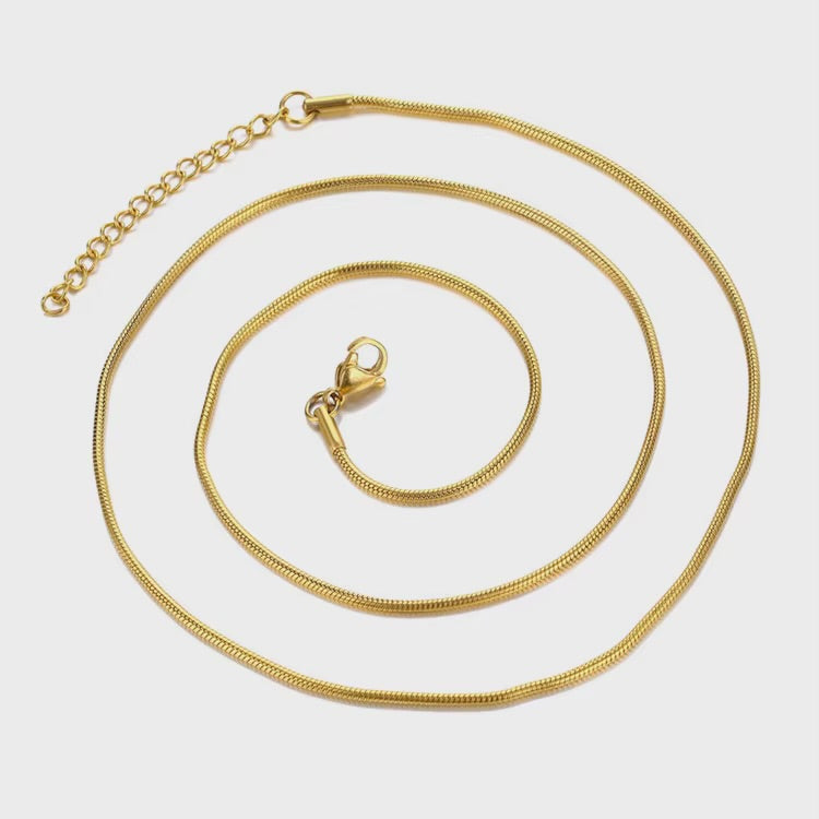 Skinny Solid Gold Chain
