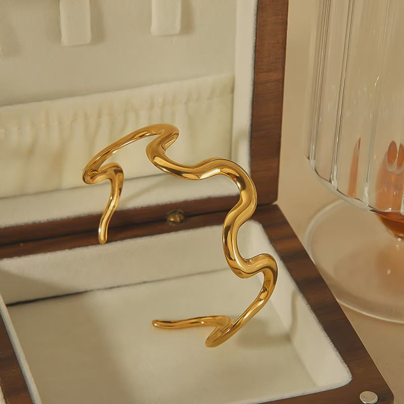 Barbara Solid Gold Band ( Adjustable)
