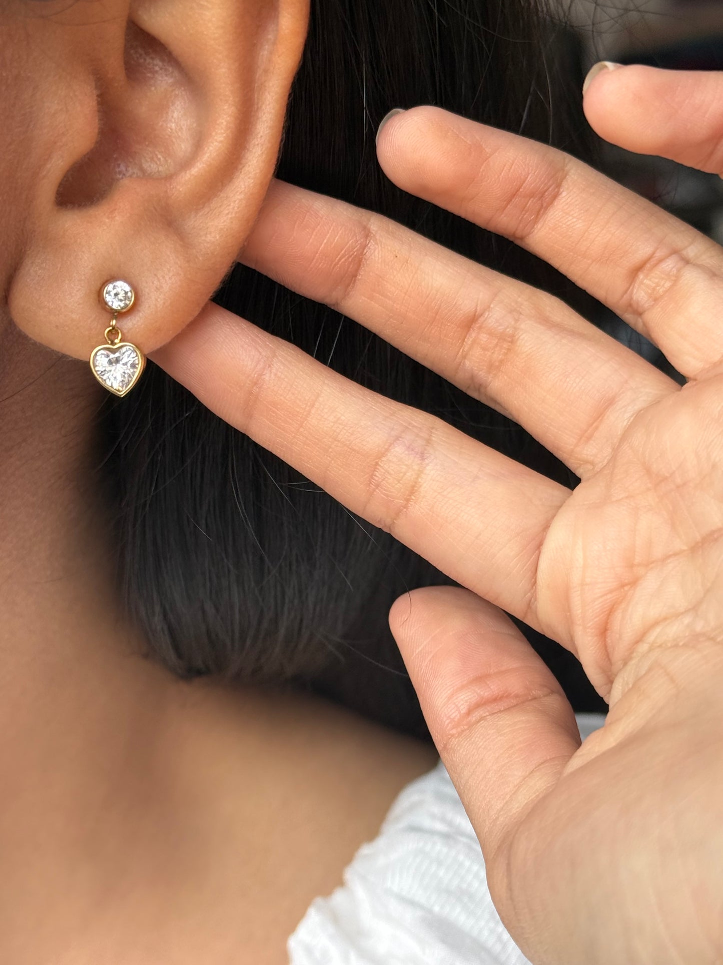 Tiny Pixie Heart Earrings