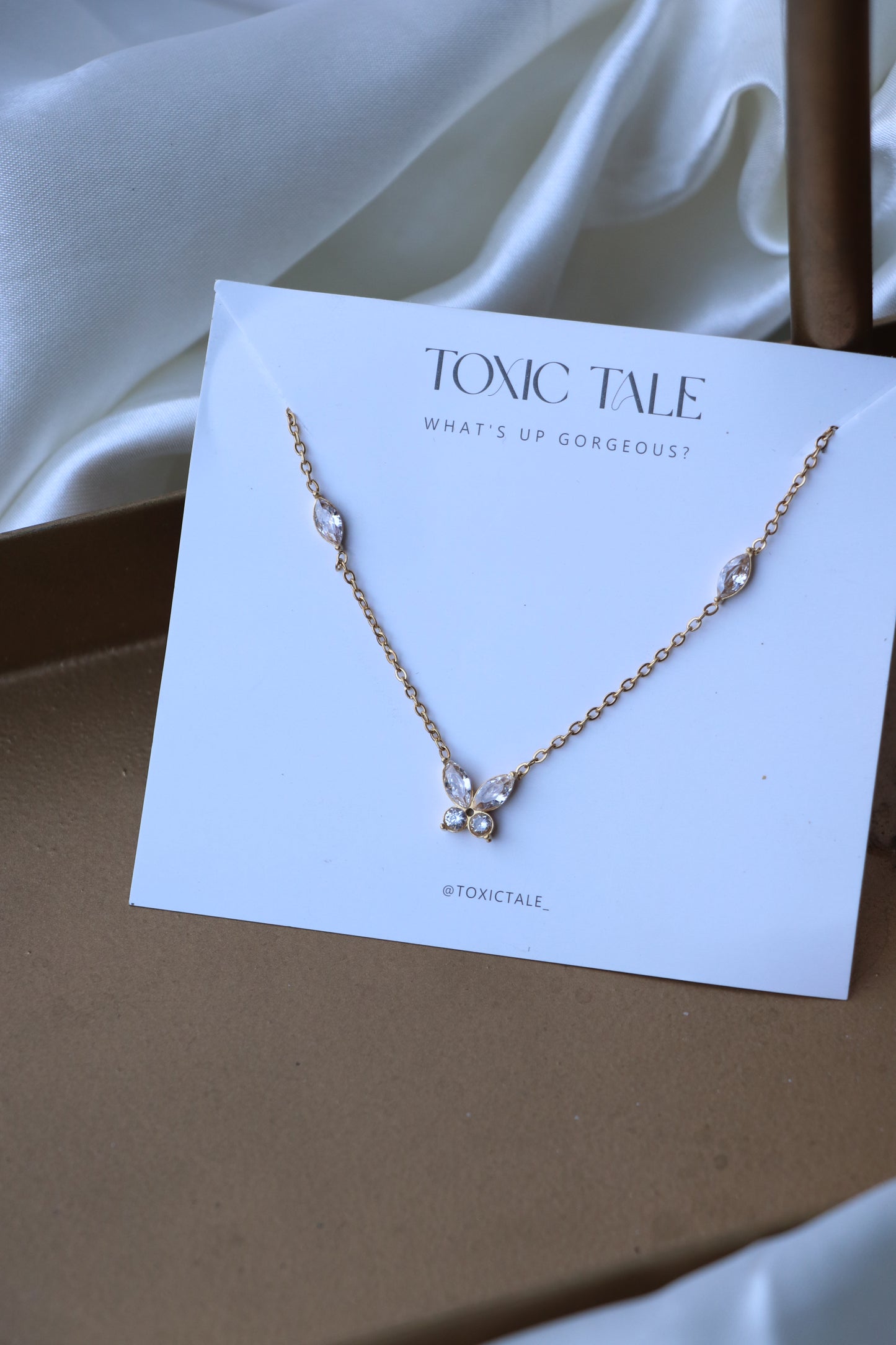 Zirconia diamond butterfly Chain