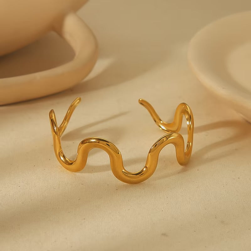 Barbara Solid Gold Band ( Adjustable)