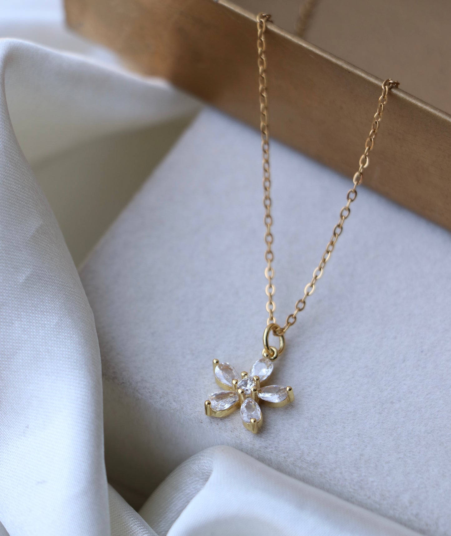 Jules Diamond Petals Necklace