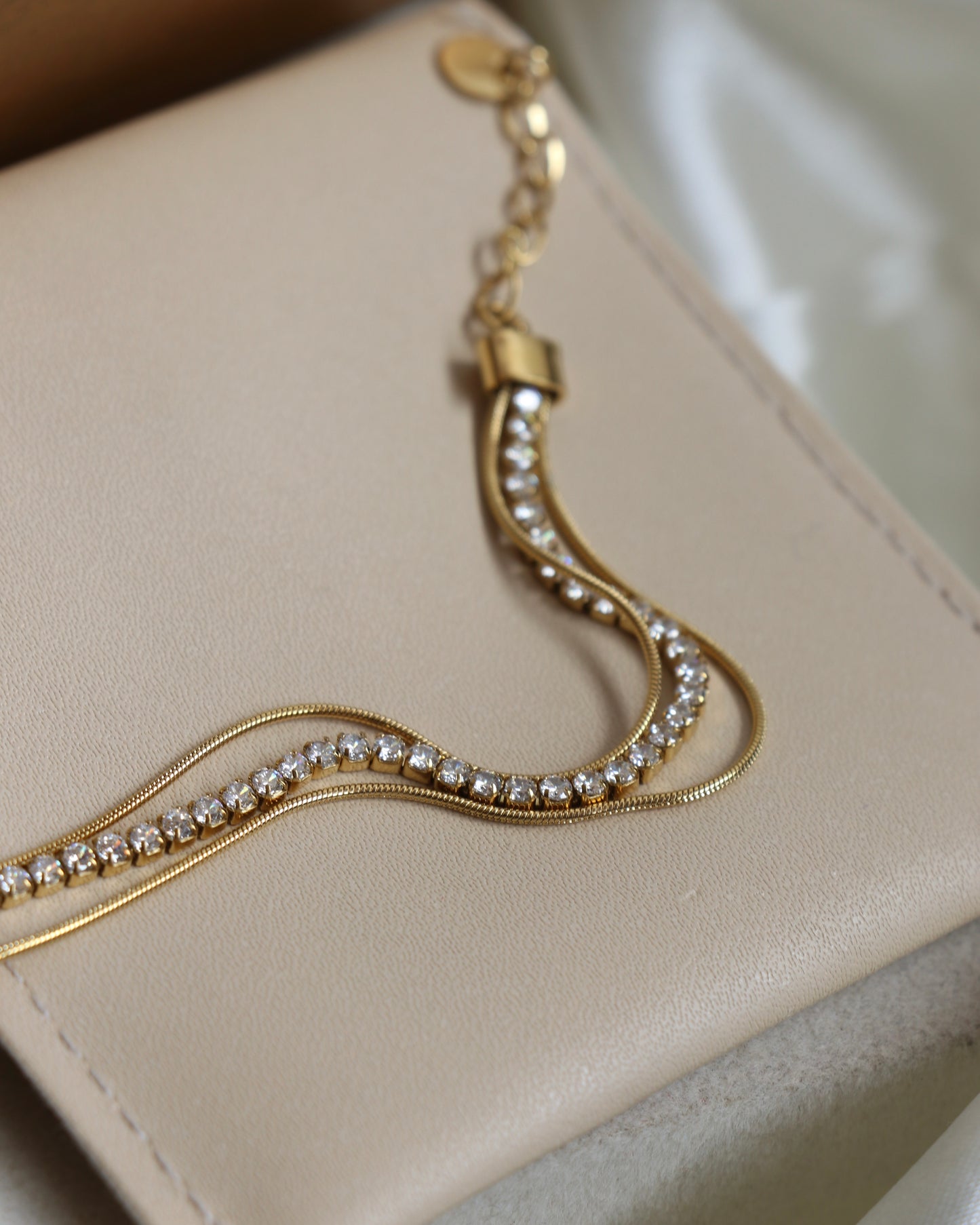 Juliet Zirconia Triple Layered Bracelet