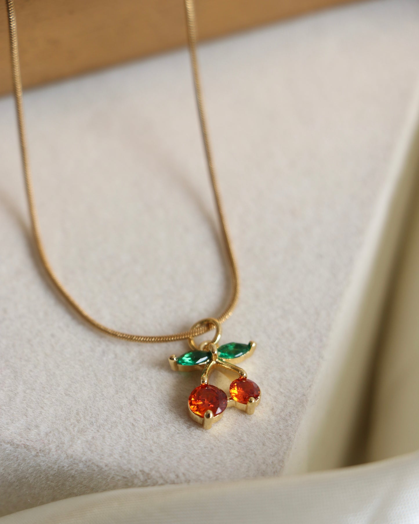 Mini Cherry Charm Necklace