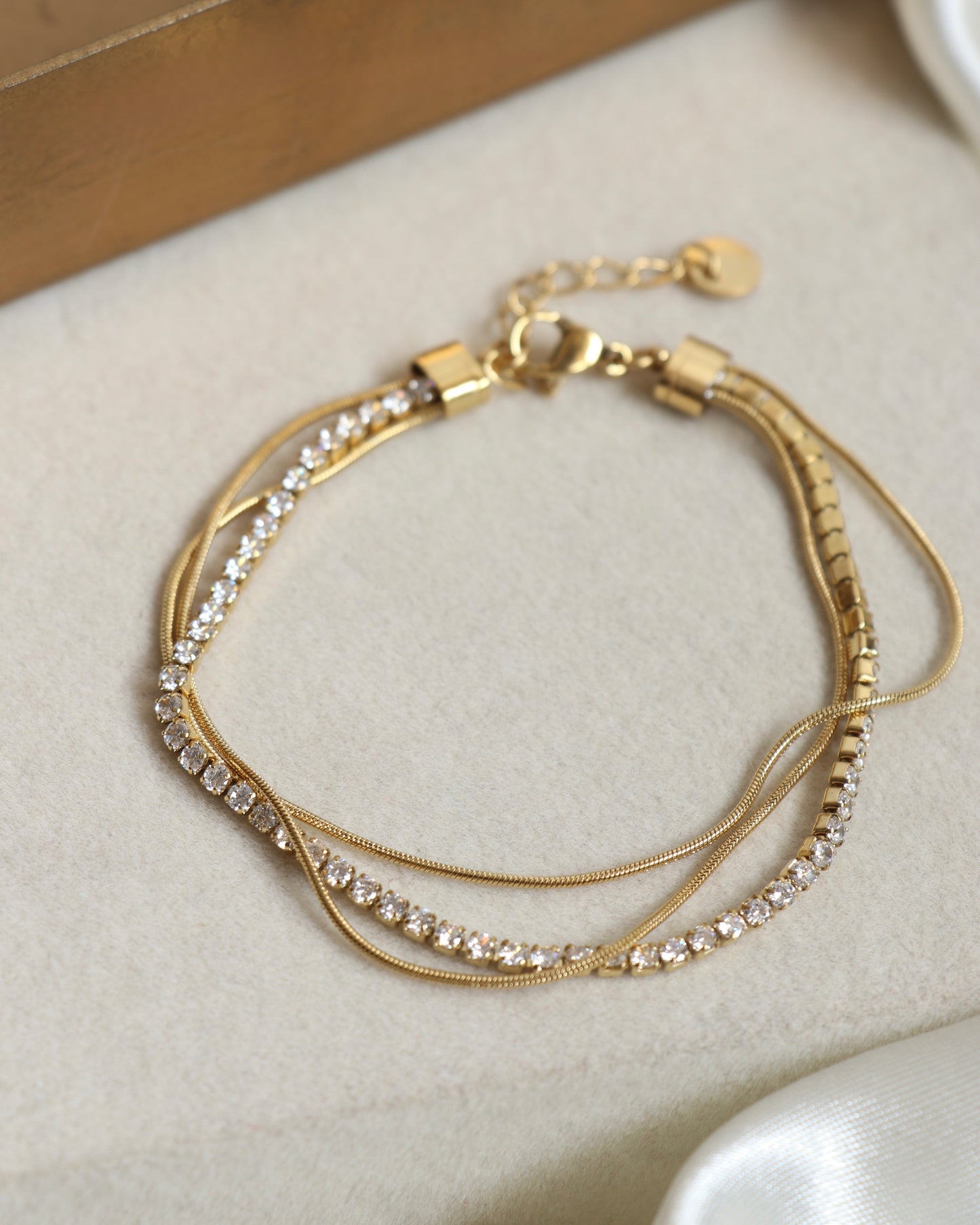 Juliet Zirconia Triple Layered Bracelet