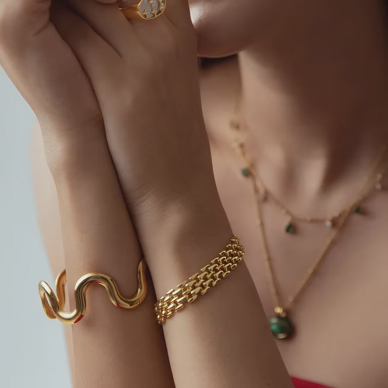 Barbara Solid Gold Band ( Adjustable)