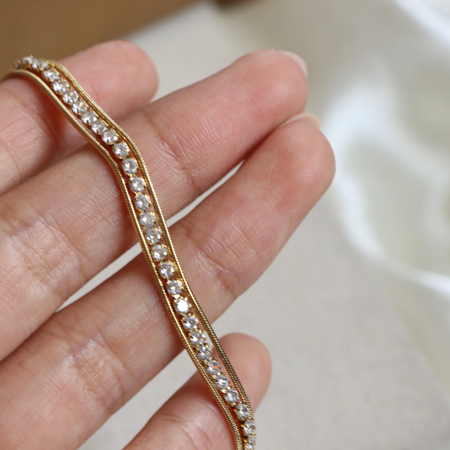 Juliet Zirconia Triple Layered Bracelet