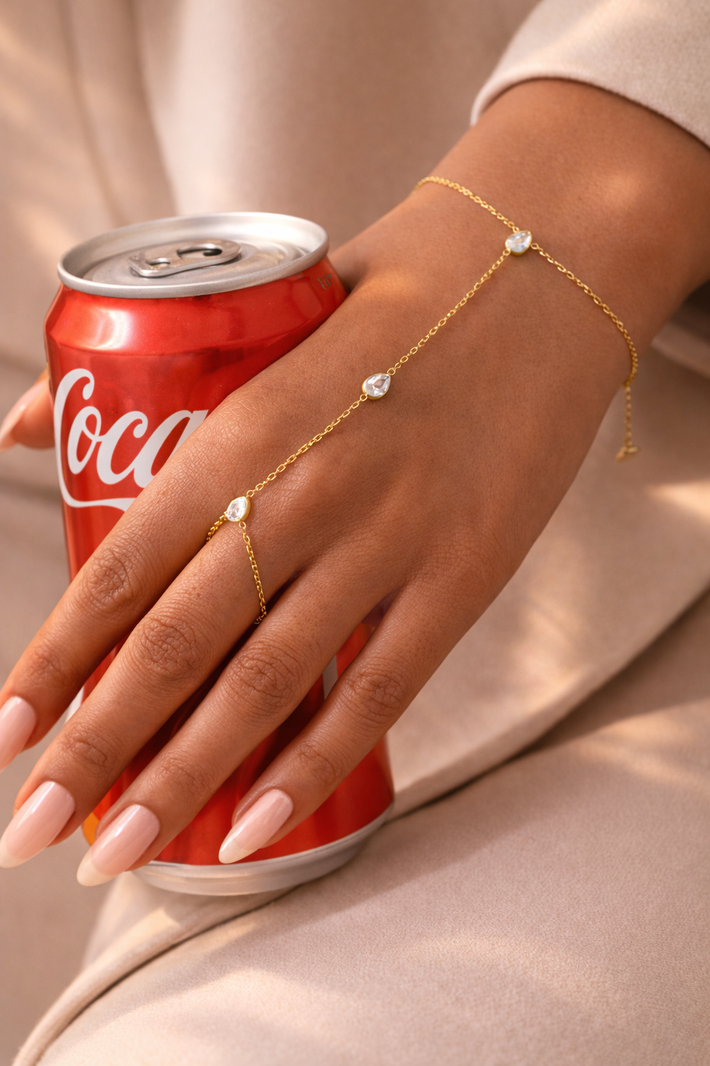 Astraea Zirconia Hand Chain