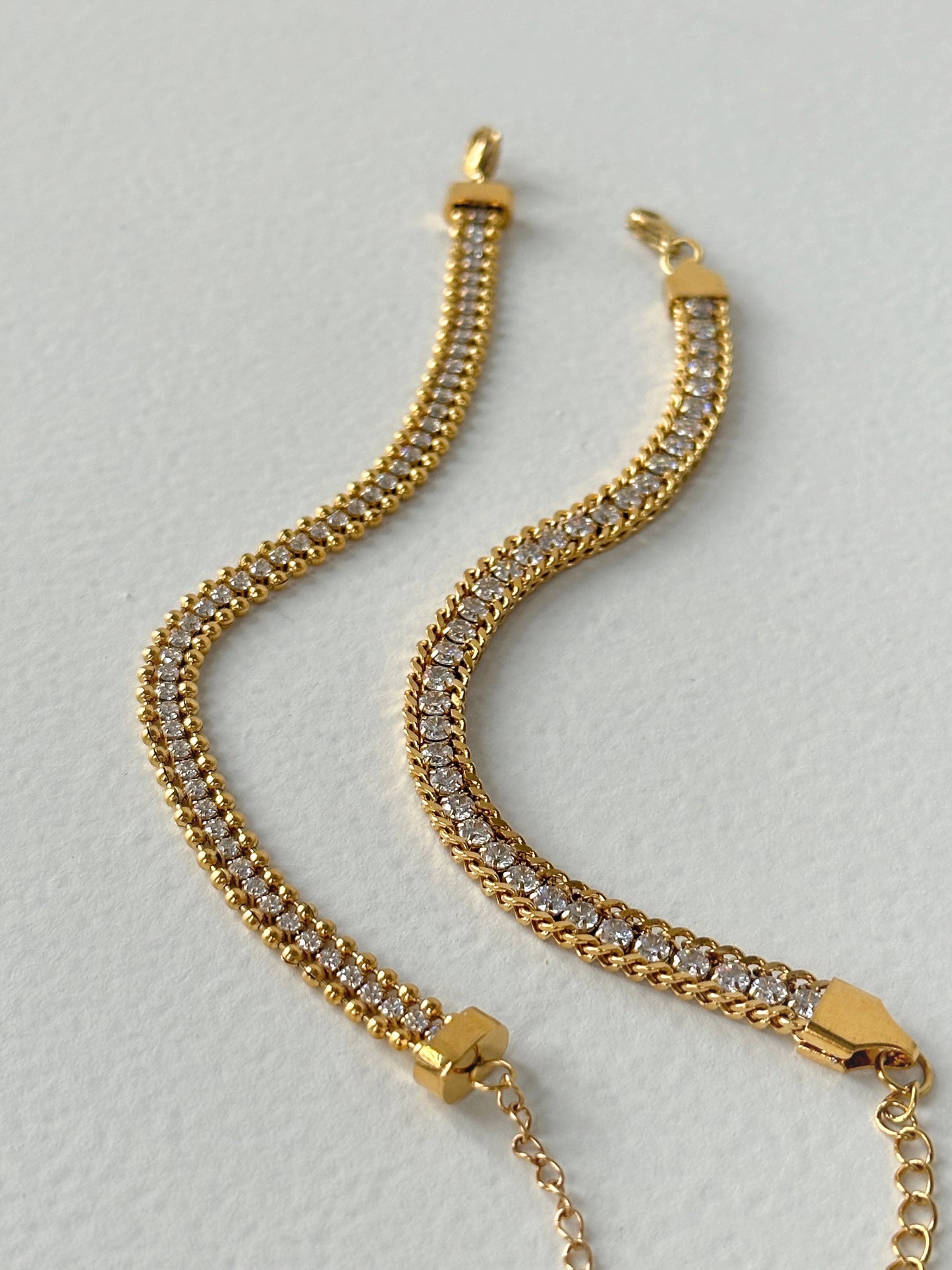 Genelia Triple Layered Zircon Bracelet