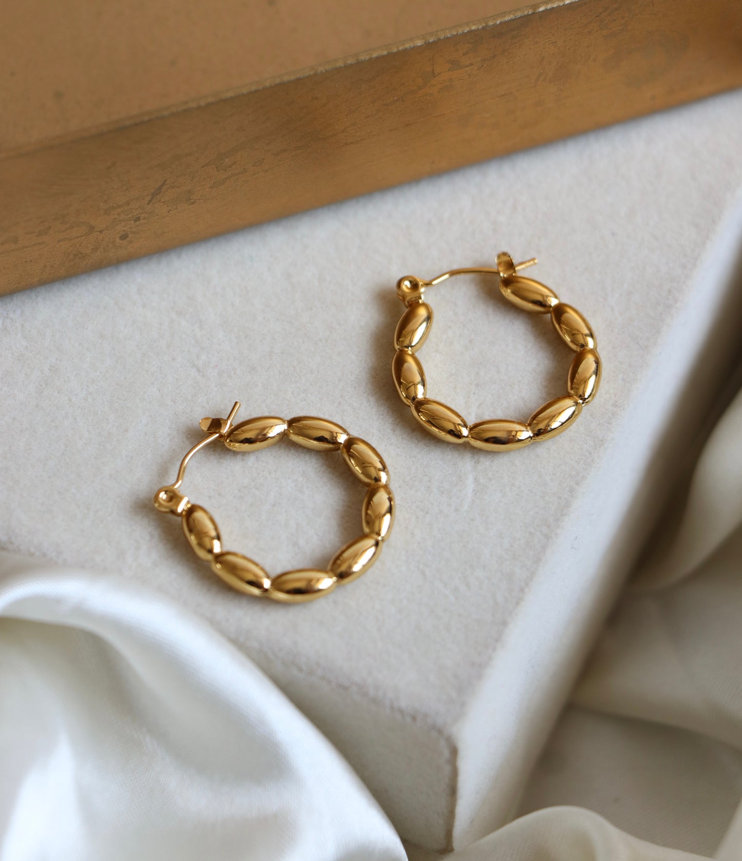 Klara Beaded Hoops
