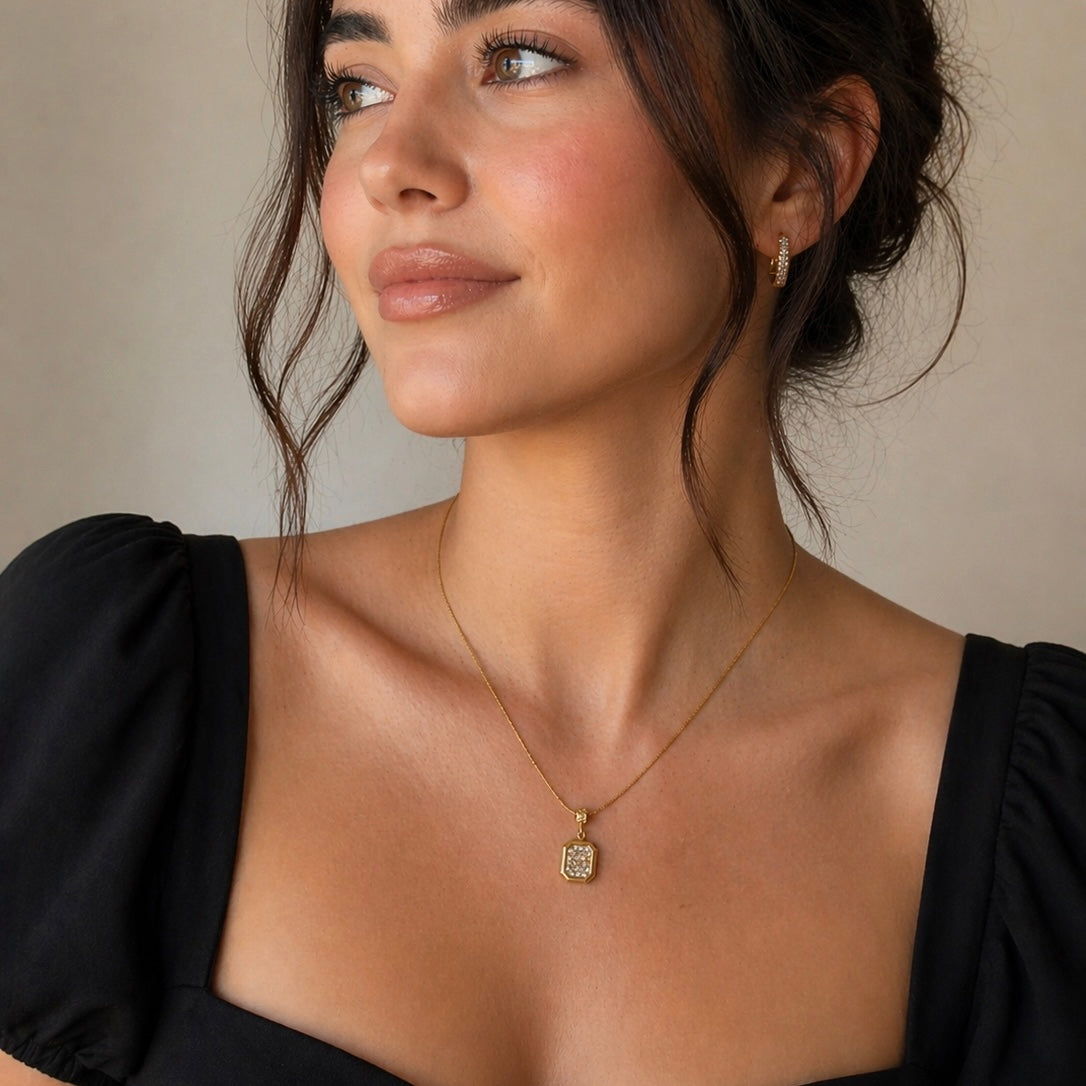 Diamond Tile Necklace