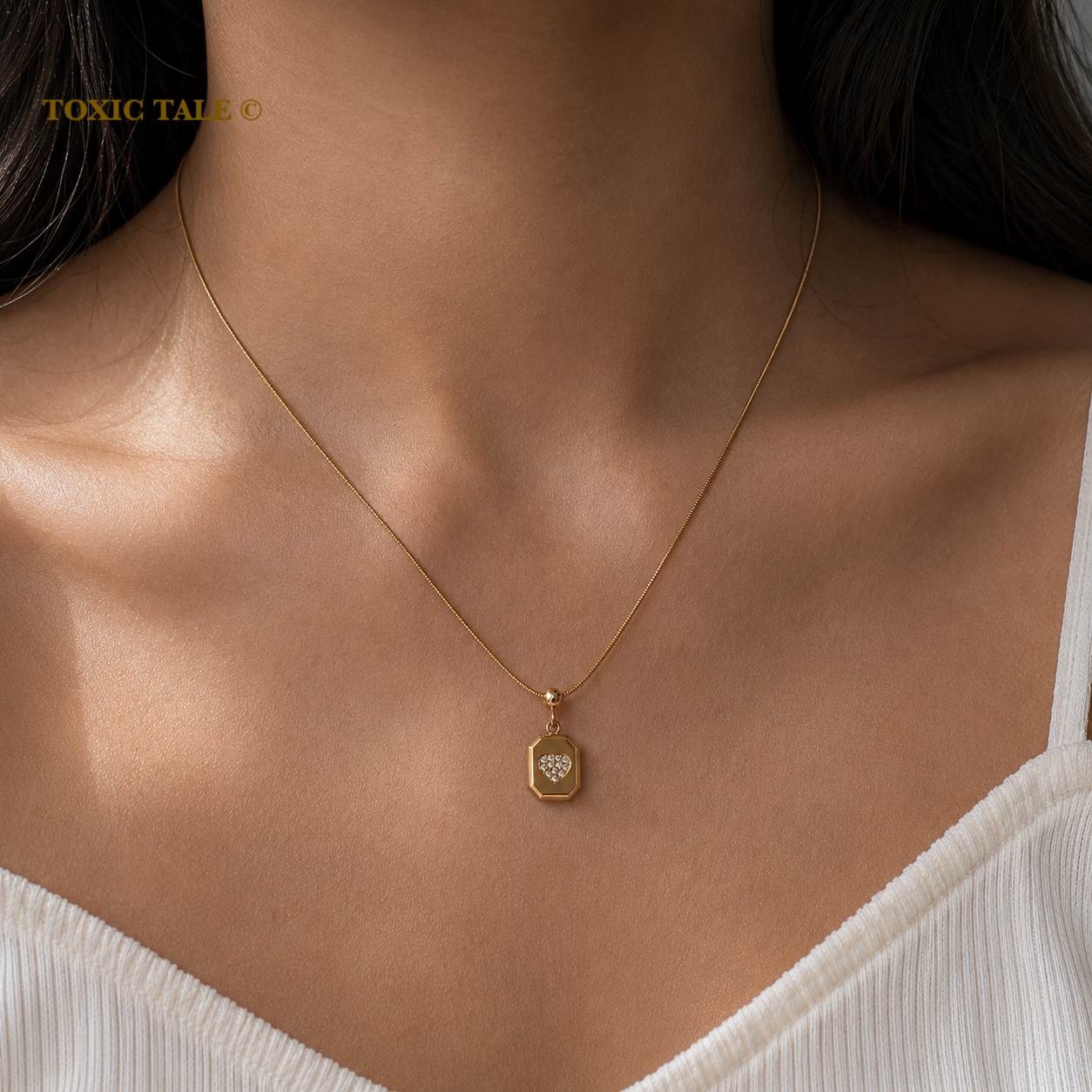 Heart Tile Necklace