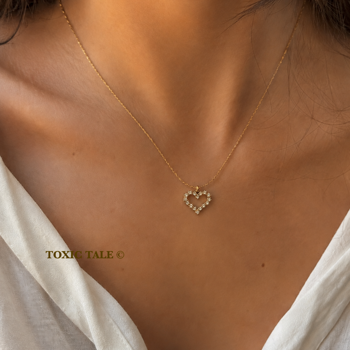 Sequin Heart Necklace