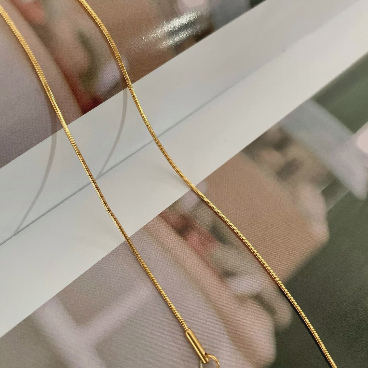 Skinny Solid Gold Chain