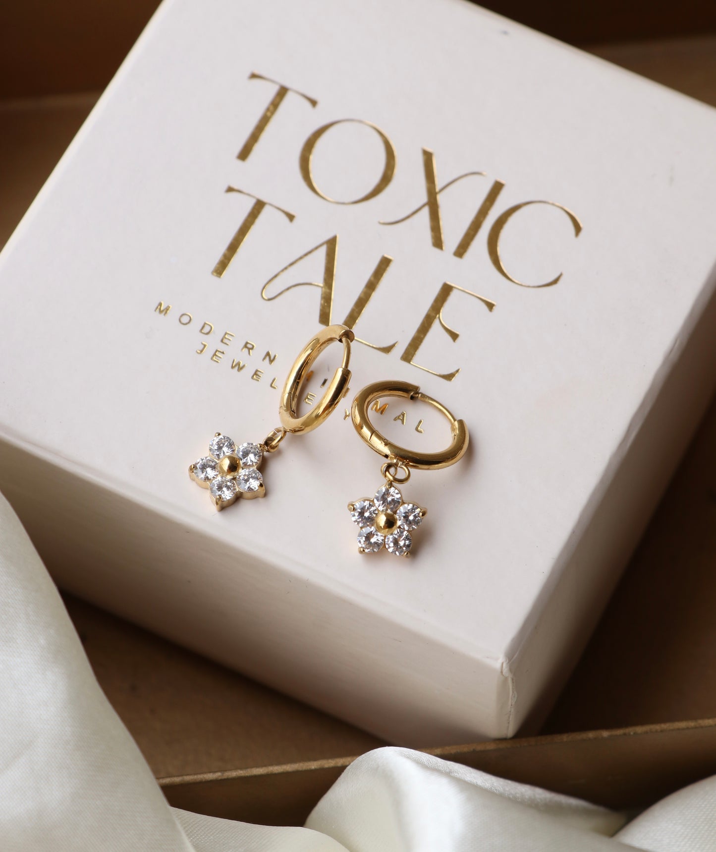 Iced Daisy Diamond Huggies