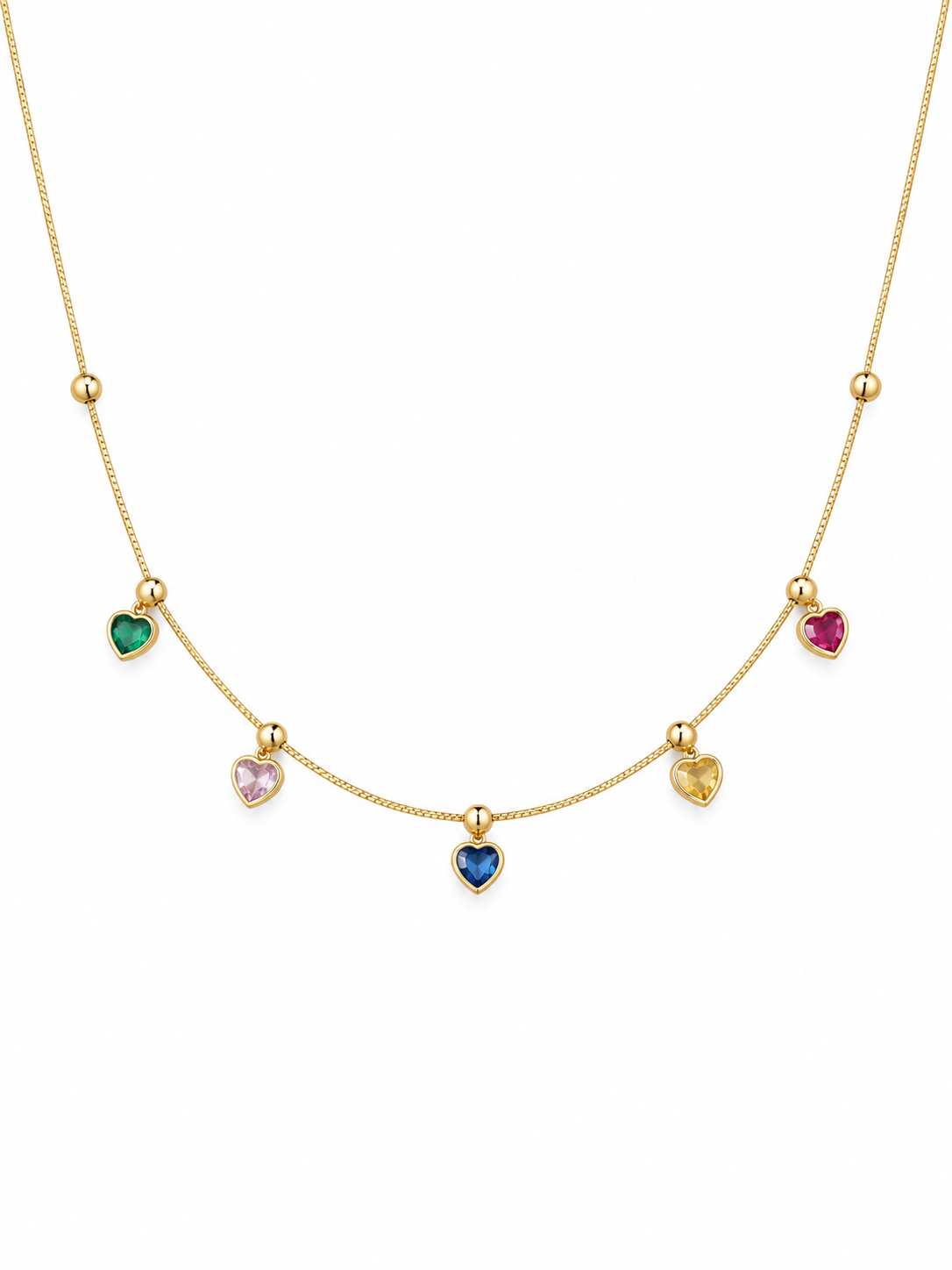 Hannah Stone Hearts Necklace