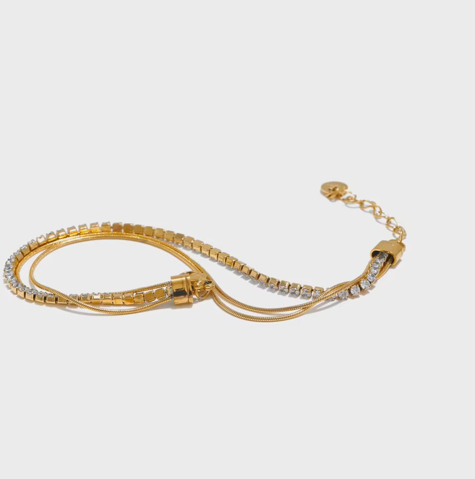 Juliet Zirconia Triple Layered Bracelet