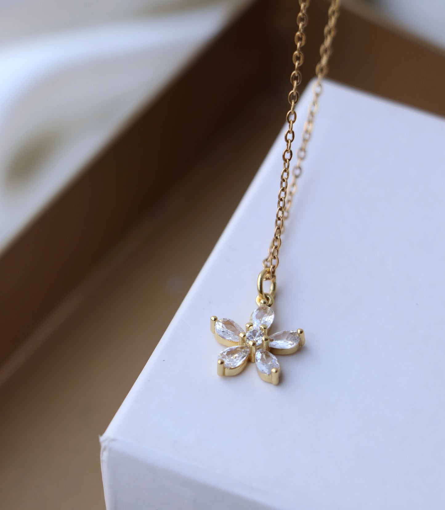 Jules Diamond Petals Necklace