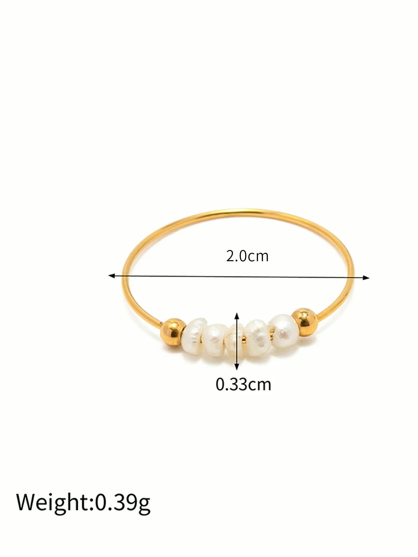 Dainty Marine Pearl Ring (Free size)