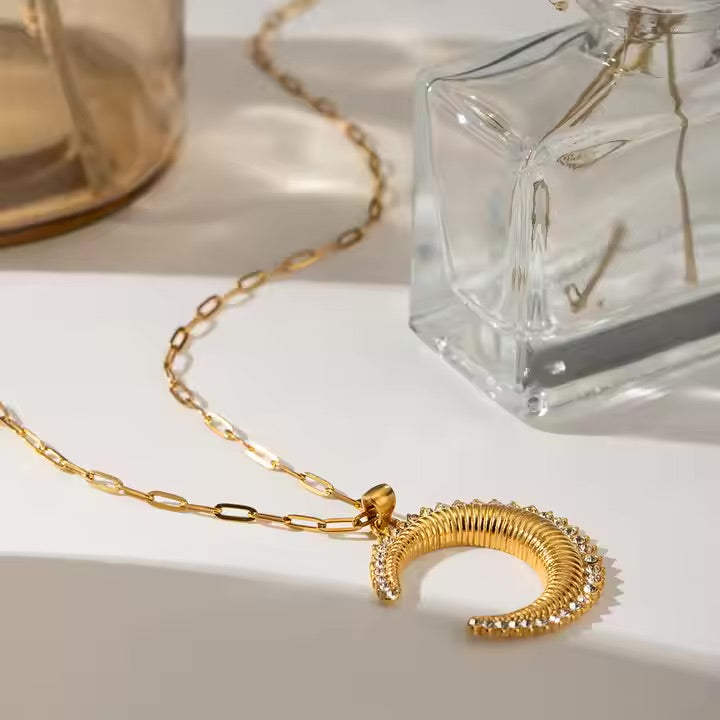 Zirconia Lunar Necklace