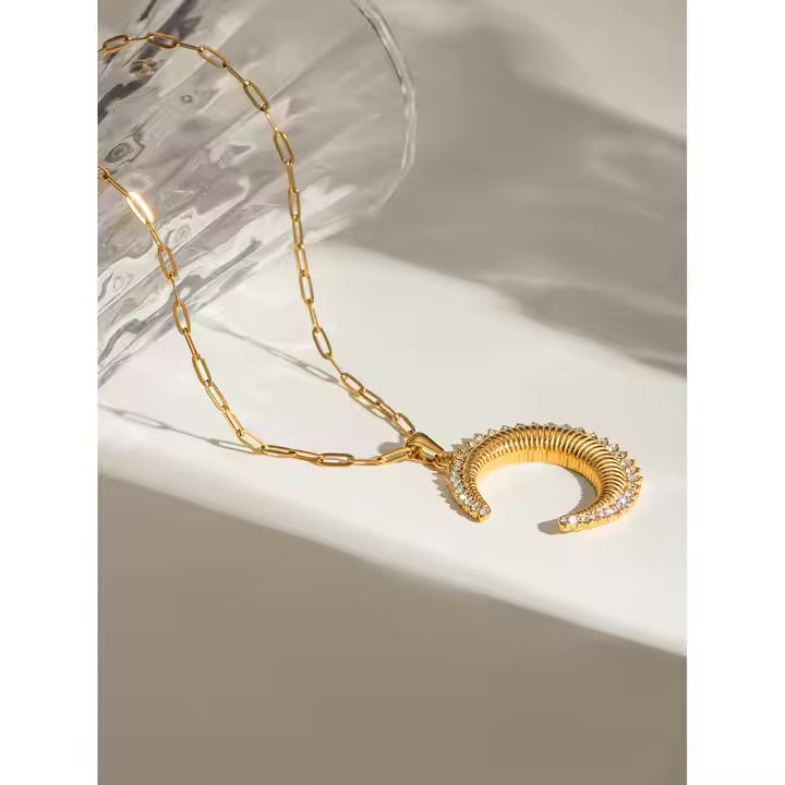 Zirconia Lunar Necklace