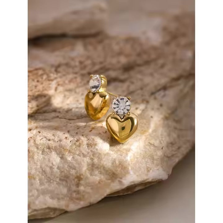Jane Zirconia Heart Studs