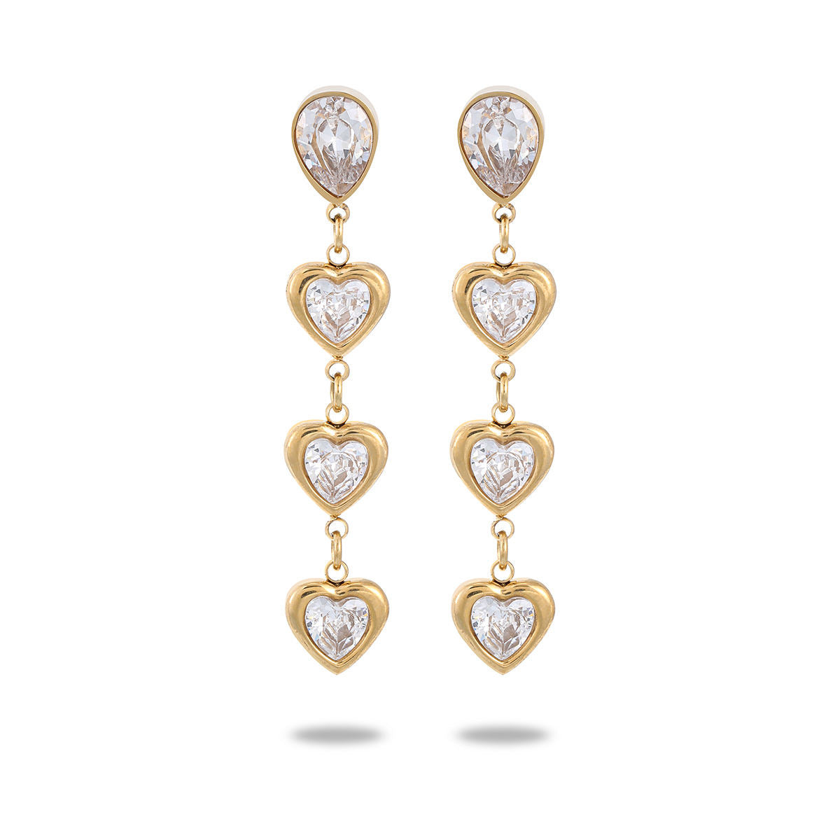 Zirconia Heartstrings Earrings