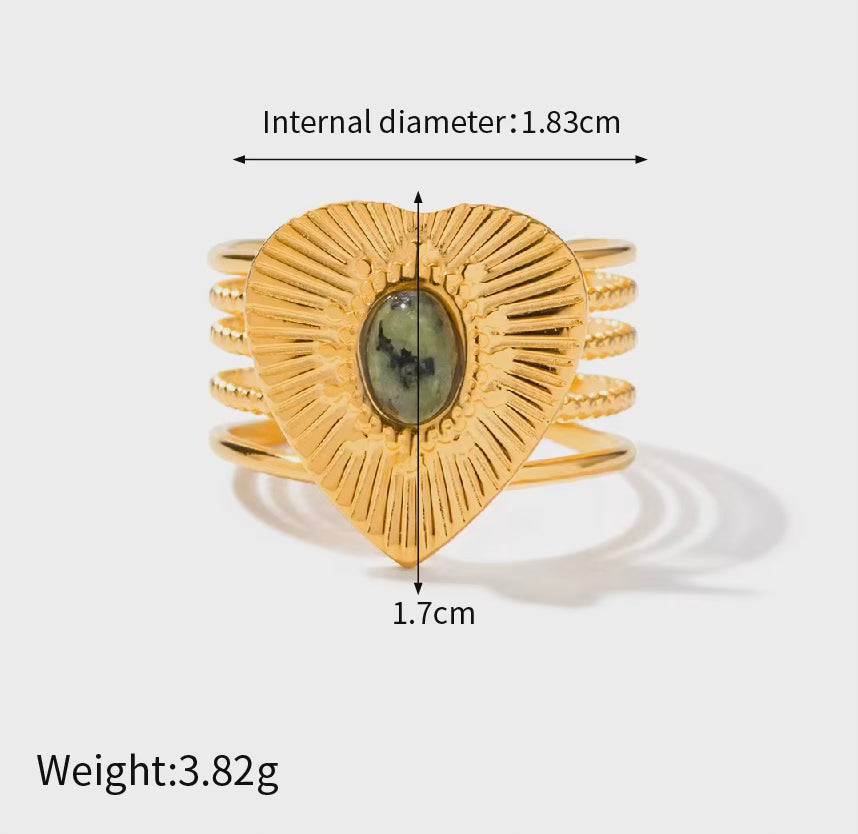 Ezra Stone Heart Ring