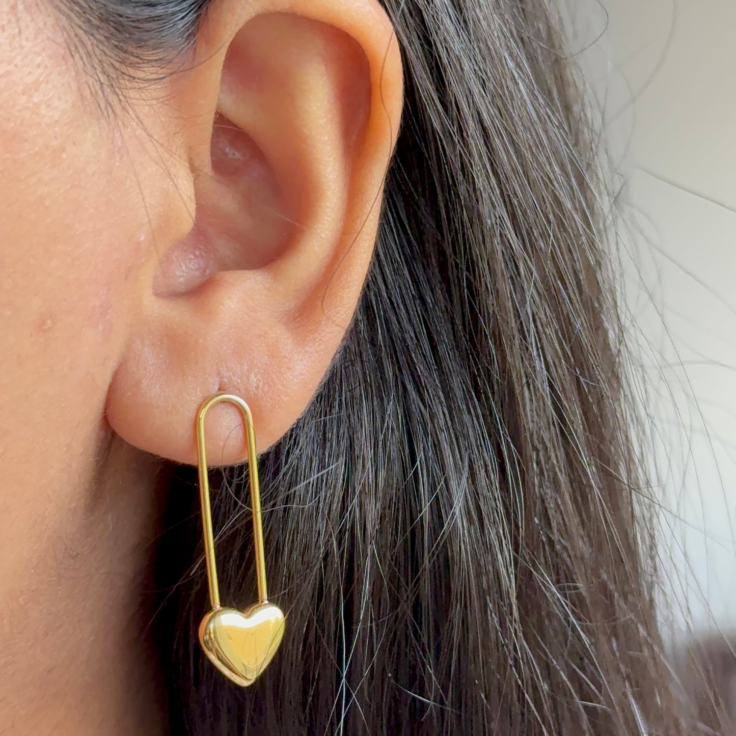 Heart Clip Studs