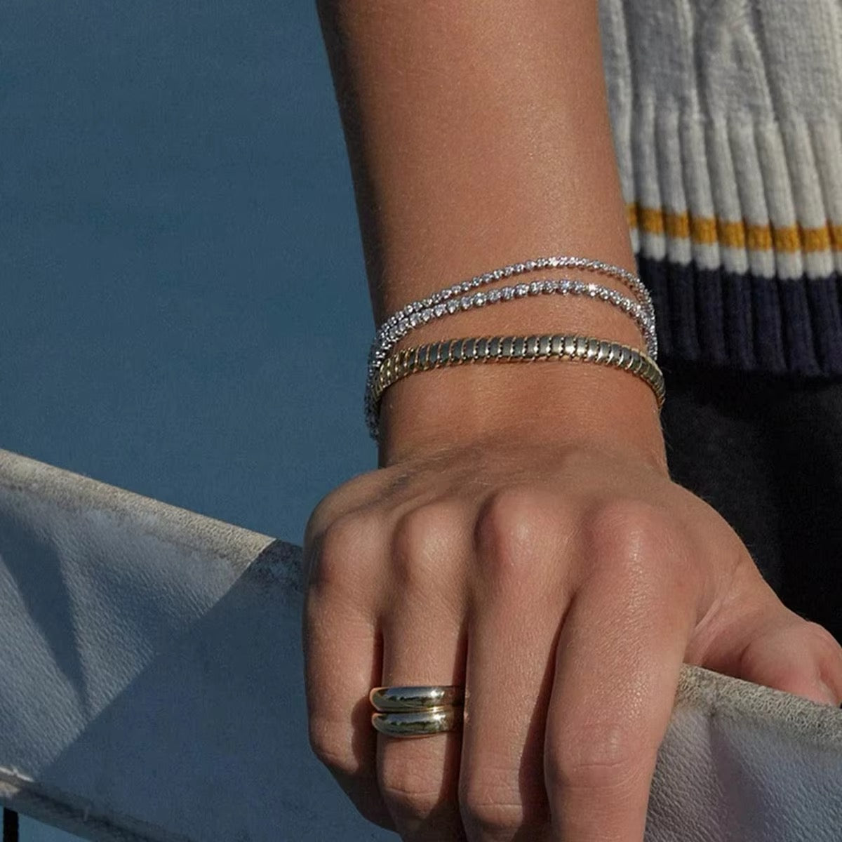 Bella Hadid Tennis Bracelet