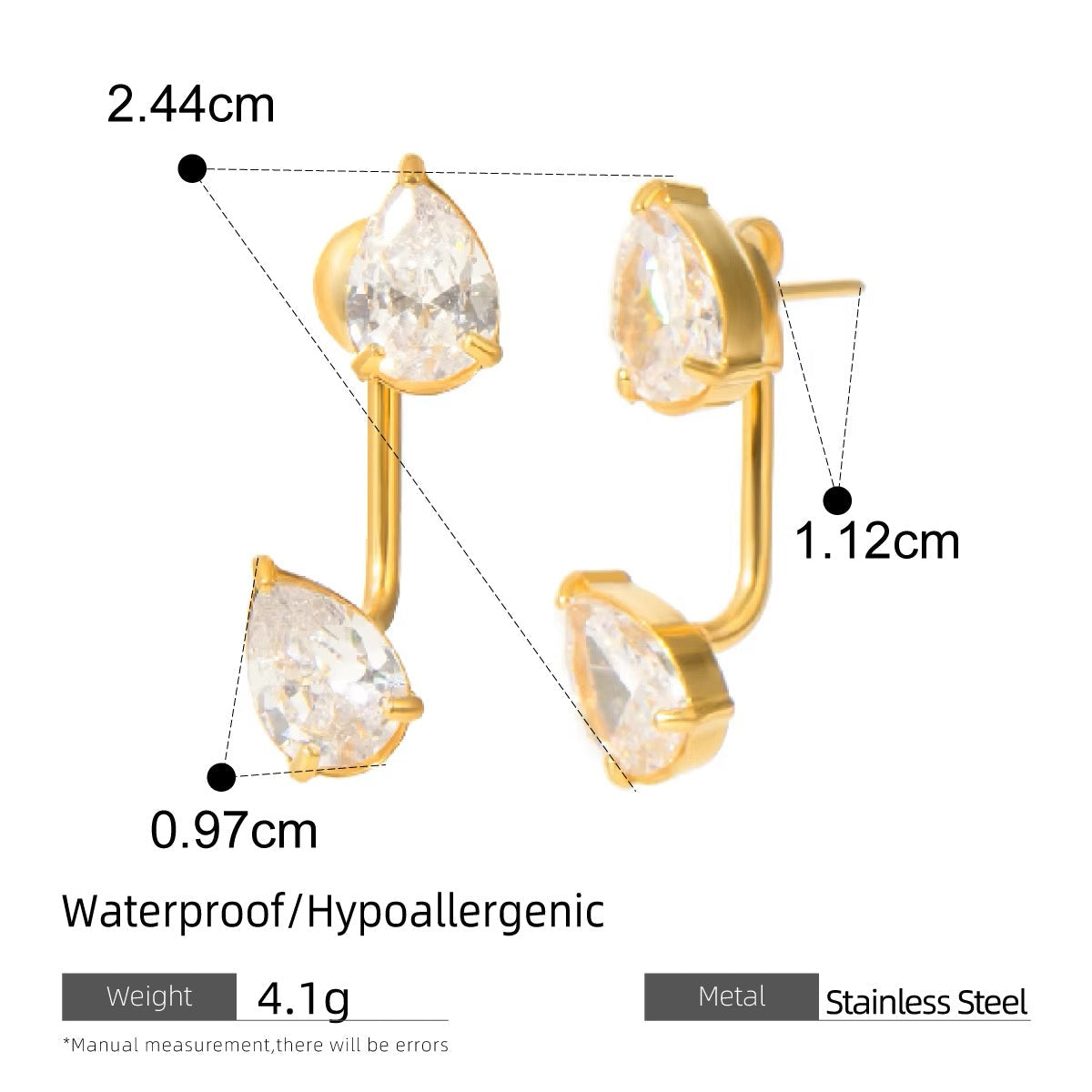 Georgia Dual Diamond Earrings