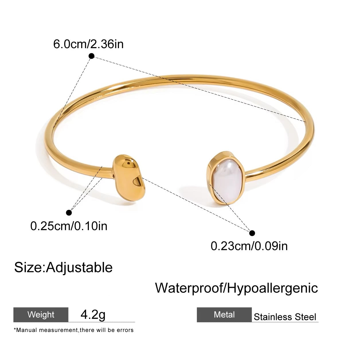 Venus Pearl Hand Cuff ( Adjustable)