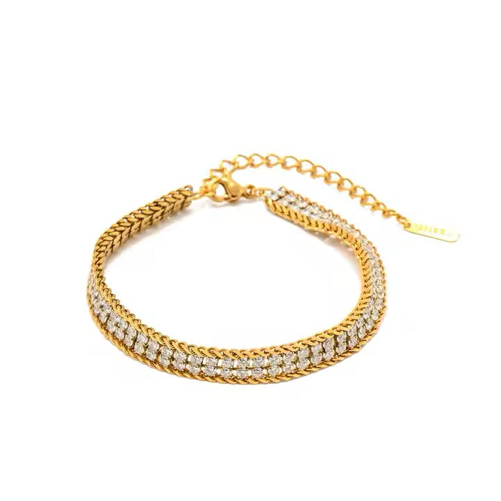 Hazel Stack Four Layered Zirconia Bracelet