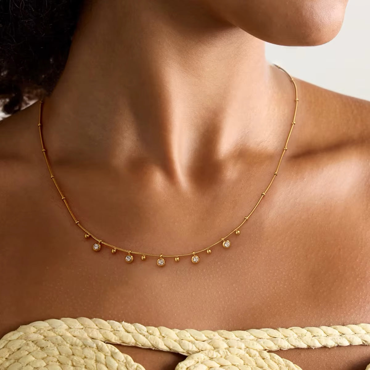Delia Zirconia Necklace