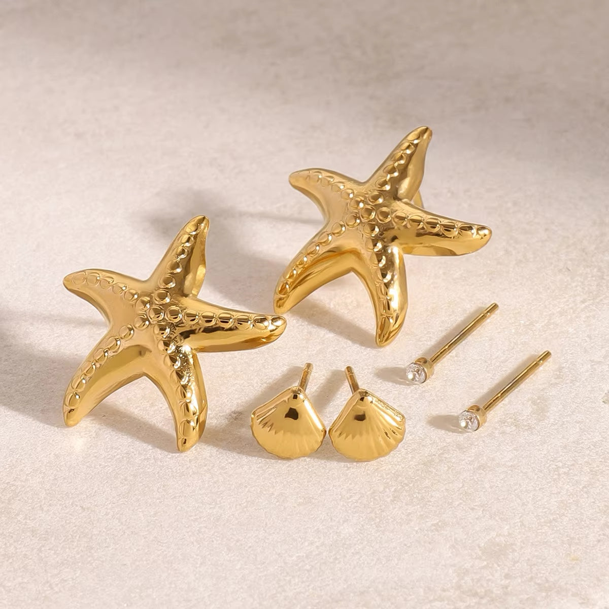 Three Piercing Ocean Studs