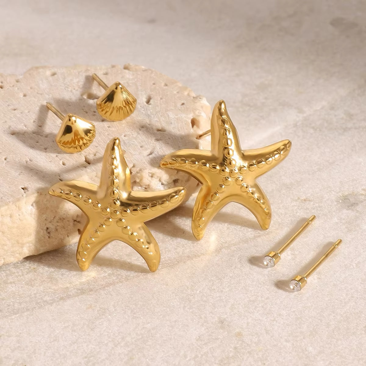Three Piercing Ocean Studs