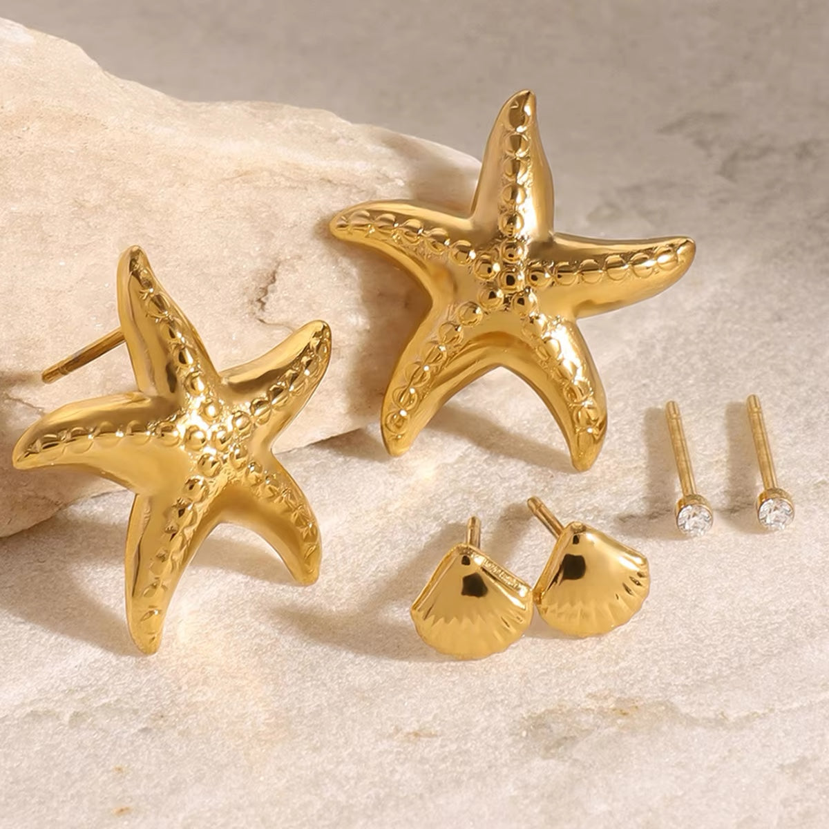 Three Piercing Ocean Studs