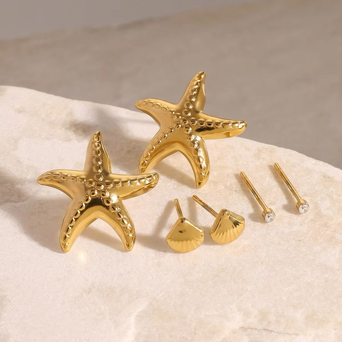 Three Piercing Ocean Studs
