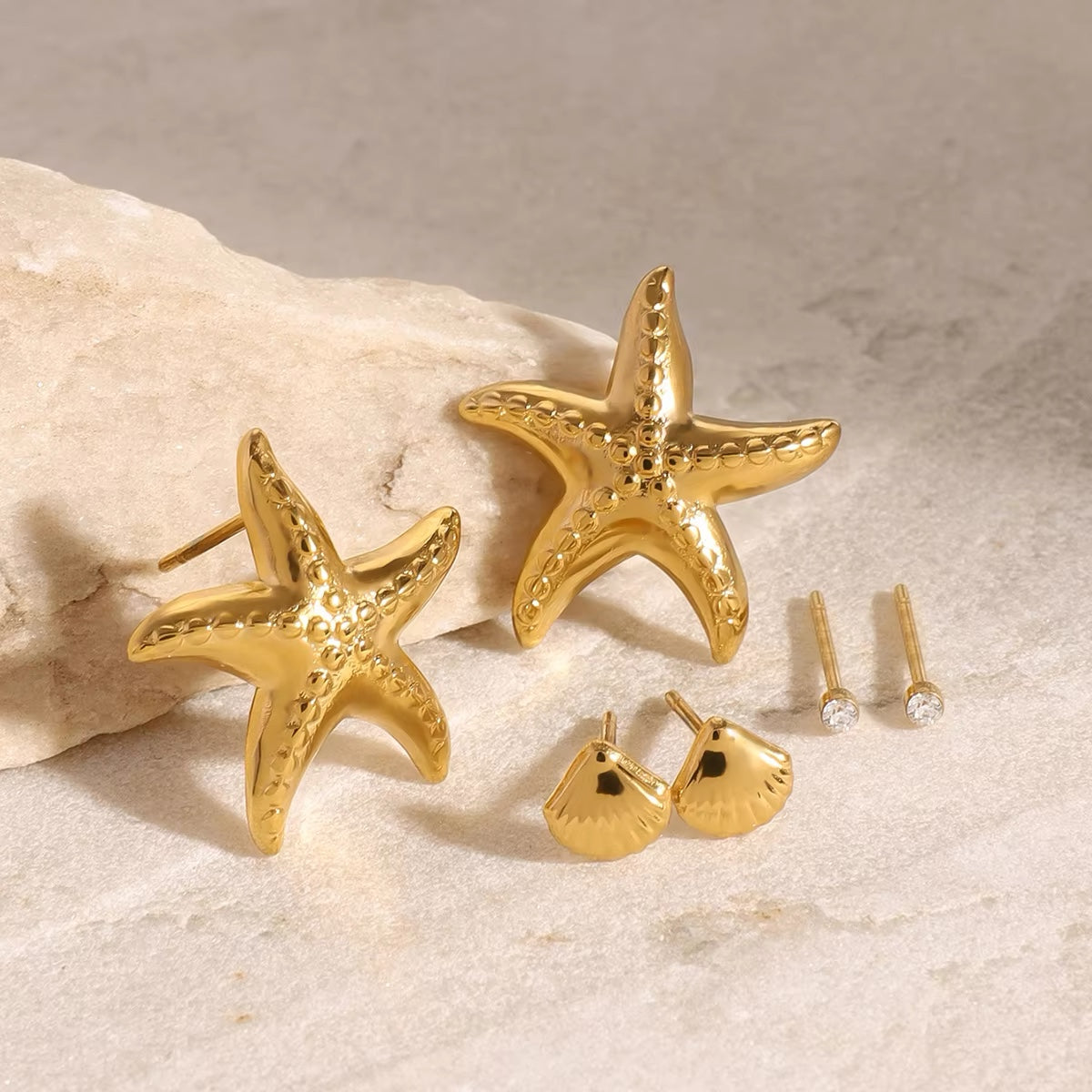 Three Piercing Ocean Studs