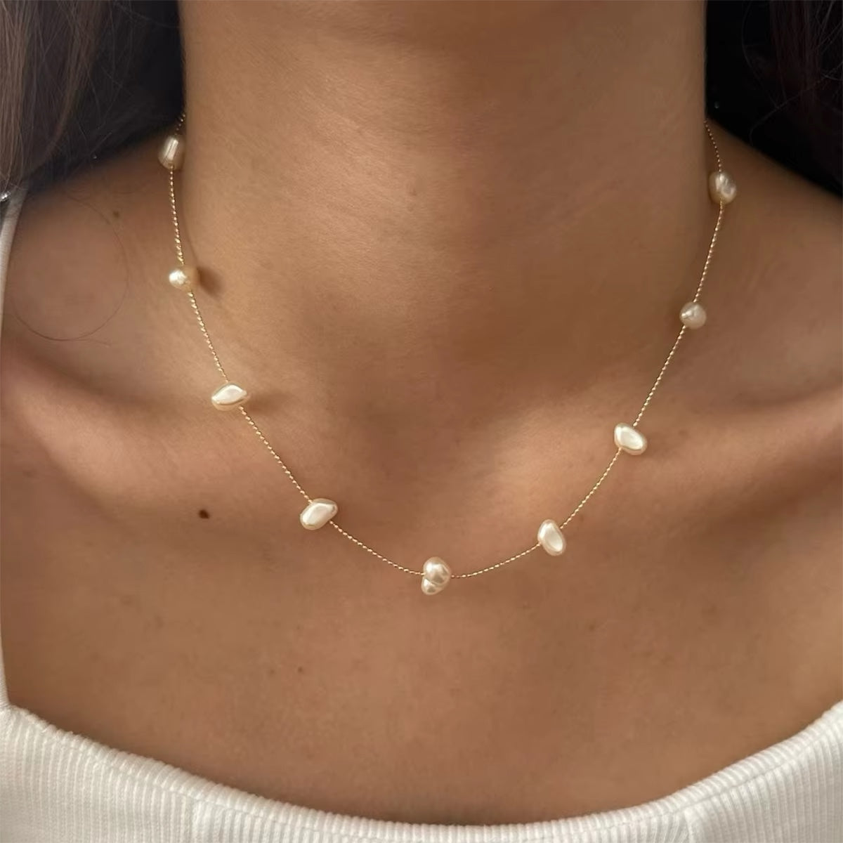 Rebecca Natural Pearl Necklace