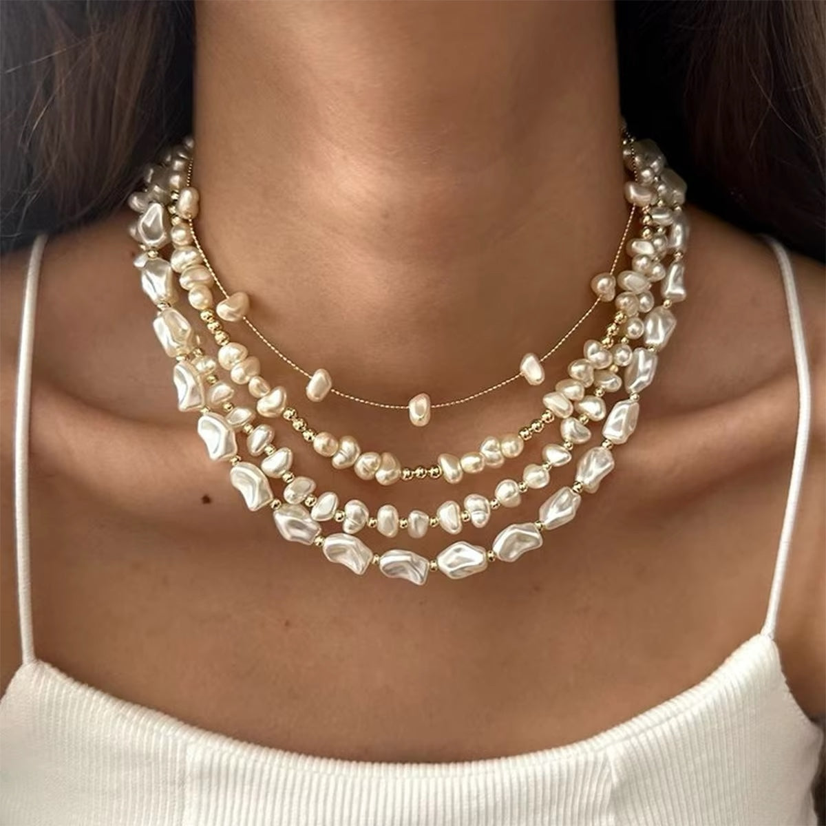 Rebecca Natural Pearl Necklace
