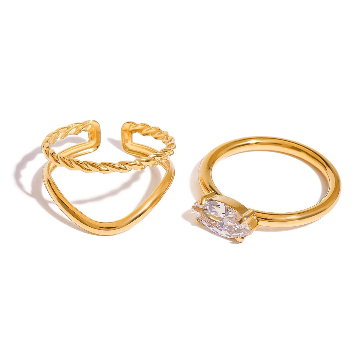 Mariandra Dual Diamond Ring (Adjustable)