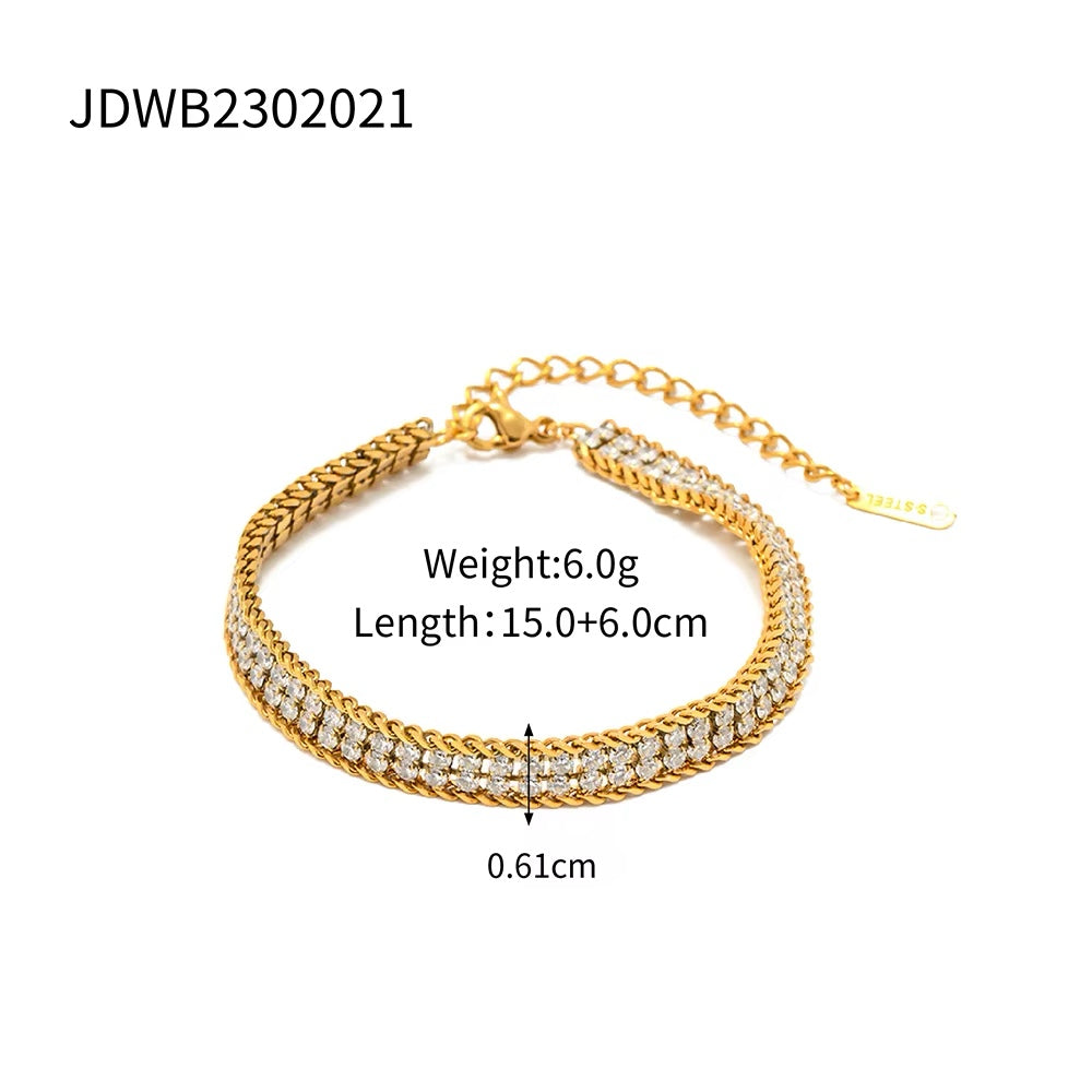 Hazel Stack Four Layered Zirconia Bracelet