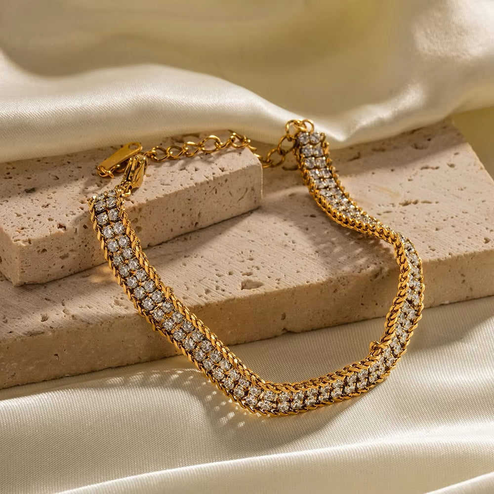 Hazel Stack Four Layered Zirconia Bracelet