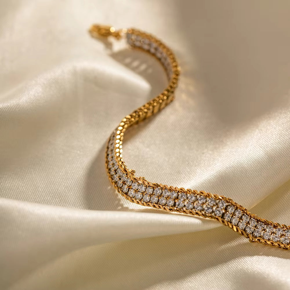 Hazel Stack Four Layered Zirconia Bracelet