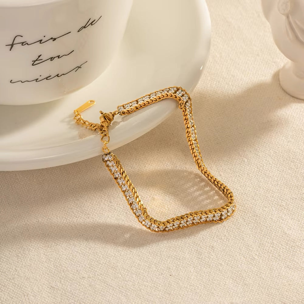 Hazel Stack Four Layered Zirconia Bracelet