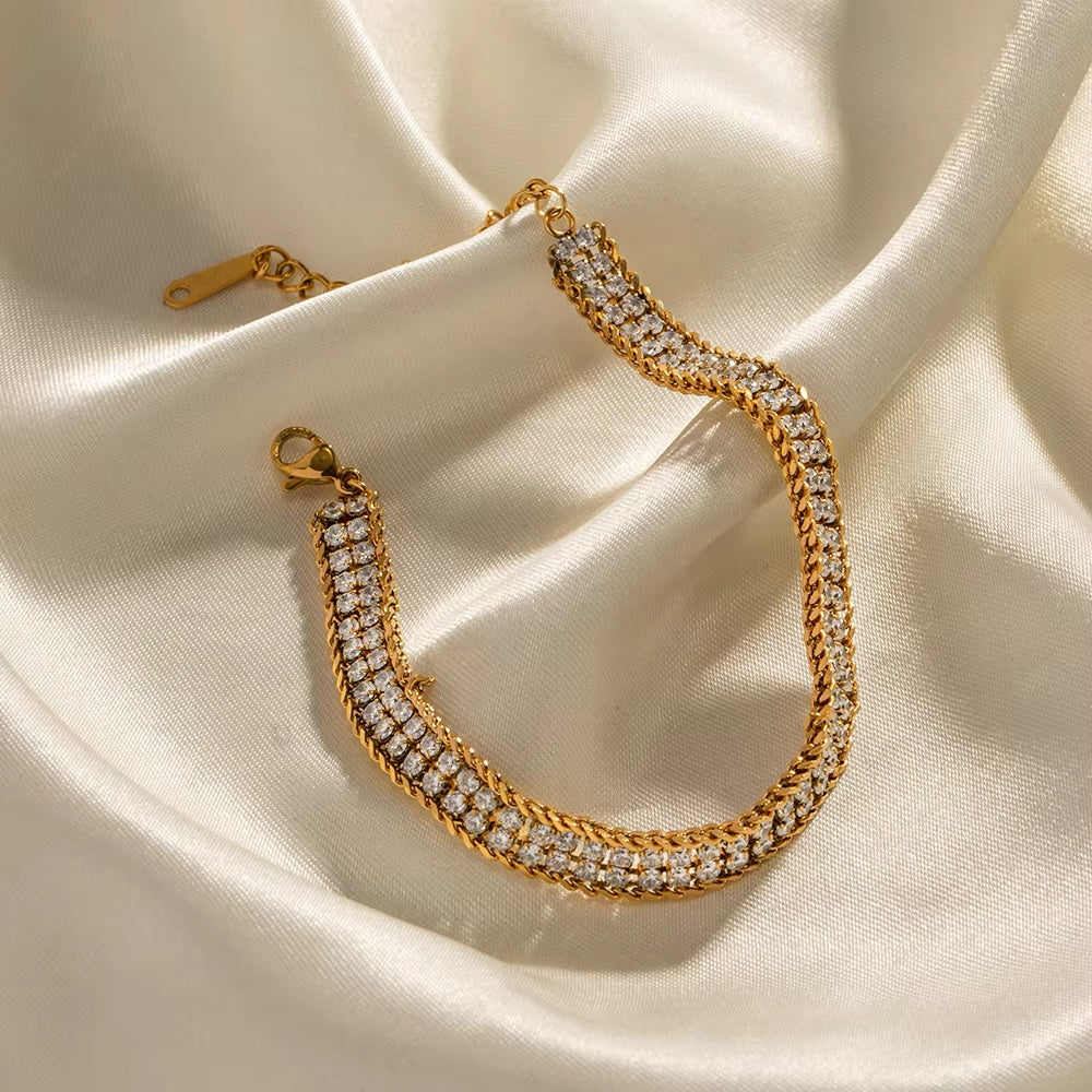 Hazel Stack Four Layered Zirconia Bracelet